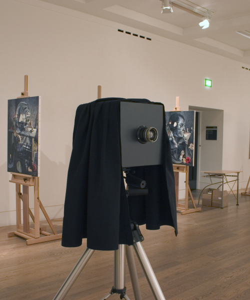 Exhibition View, Natural Magic, Royal Scottish Academy, Edinburgh 2009. 'Chimenti' 2009, lenticular stereoscope (in camera).